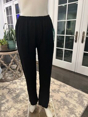 Oh My Gauze! Black Straight Leg Pull-On Pants